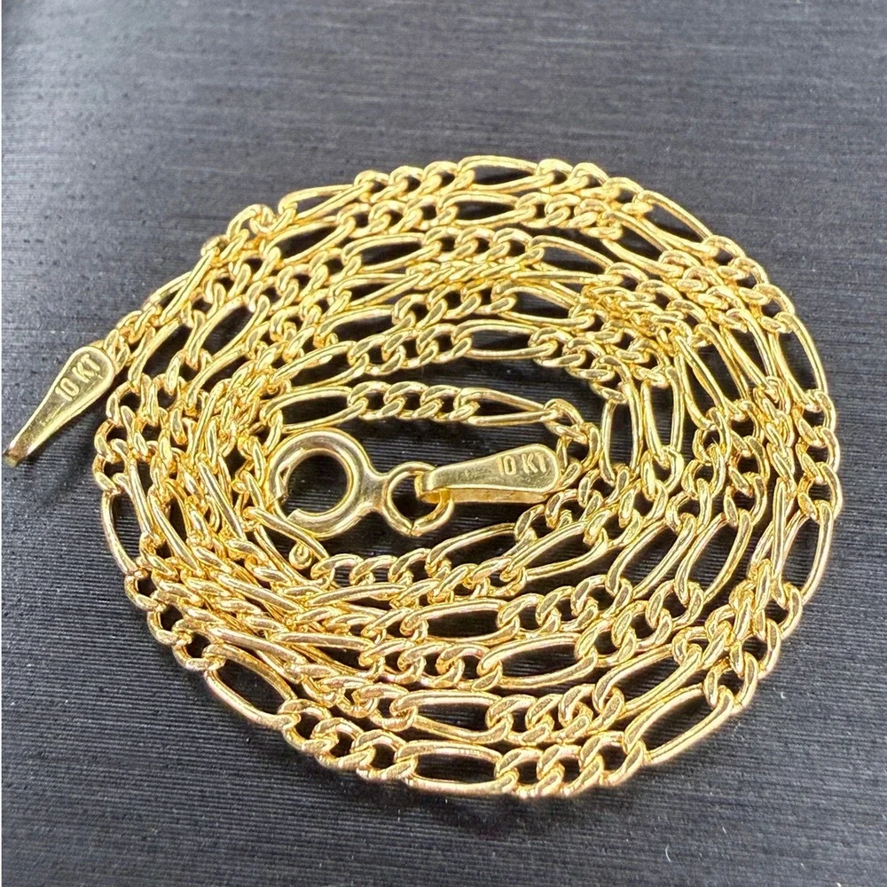 Jewelry Solid 10k Yellow Italian Gold Fígaro Link Chain 18” Long 2mm Wide
